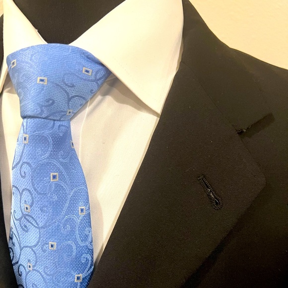 BURBERRY SPORT COAT BLAZER JACKET NAVY BLUE MEN 44S - Picture 2 of 10